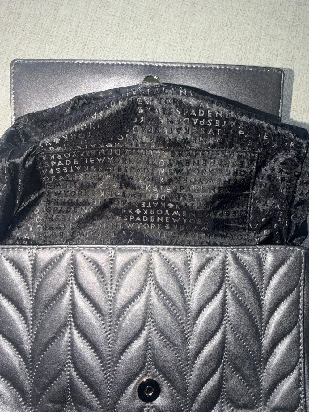 Kate Spade‎ Emelyn Briar Lane Quilted Gunmetal Shoulder Bag